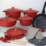 UCC Life 6pcs Granite cast iron cookware set