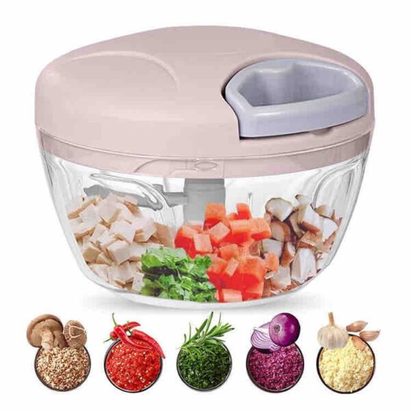 500ml Extra Large Manual Food Chopper Vegetable Chopper Garlic Chopper
