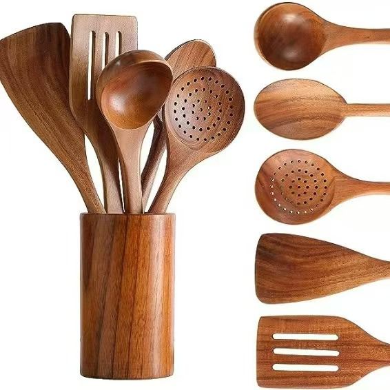 High Quality Non Stick Wooden Spoon Set