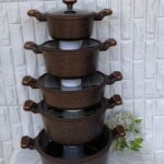 JIO 5pcs Granite Coated Nonstick Cookware set