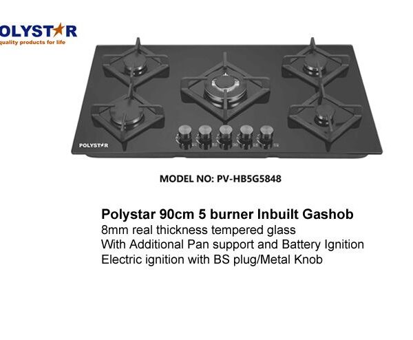 Polystar 5 Buner Built-In Fast Cooking Table/Cabinet Gas Hob