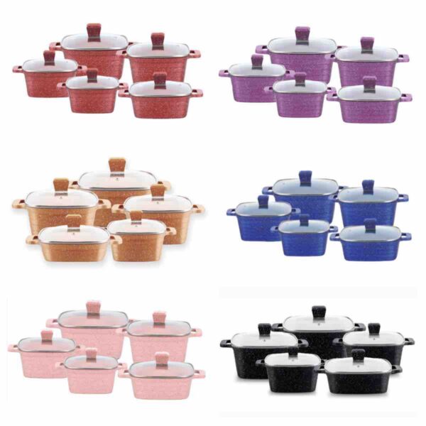 JIO 5pcs Non-Stick Cookware Set