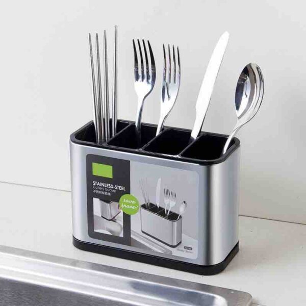 Stainless Steel Cutlery Bucket