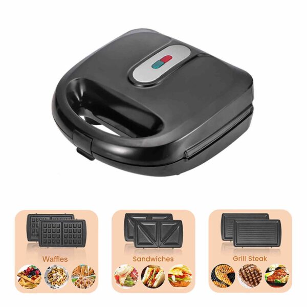 JDSMP 3-in-1 Waffle Maker, Grill, Toaster, Sandwich