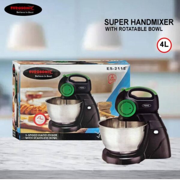 Eurosonic 4l Cake Mixer With Rotating Bowl
