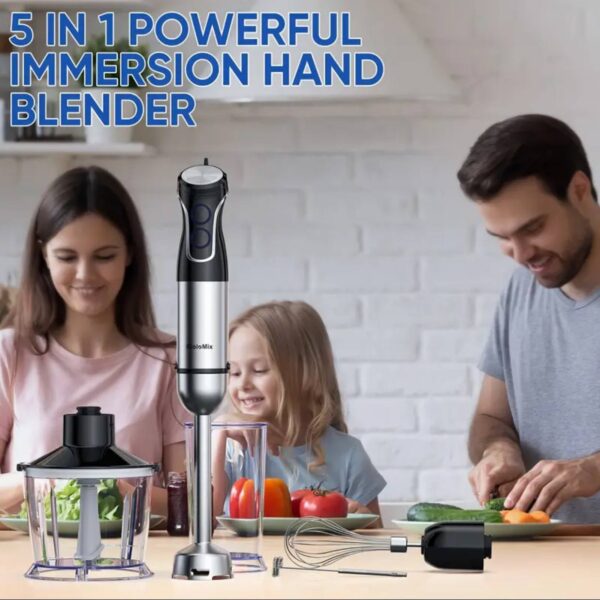 Hoffman 4-in-1 Electric Hand Blender Blender with Mixing Beaker Food Grinder Egg Beater Smoothies Chopper