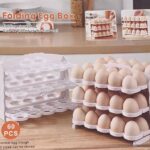 Fridge Egg Holder for Refrigerator Door, 3-Layer Flip Fridge