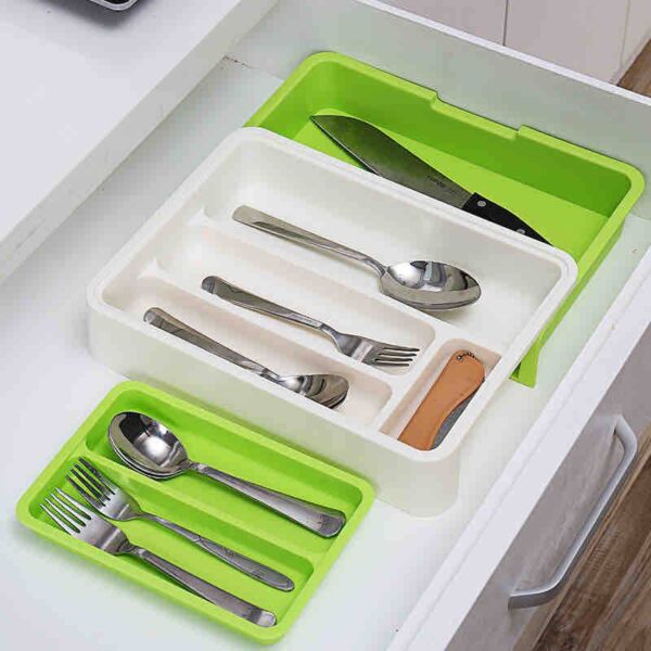 New Kitchen Office Drawer Store Expandable Cutlery Tray Organiser