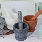 2 in 1 Mortar and Pestle Set Double Sided, 2 Cup-Capacity.
