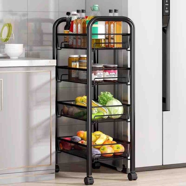 4 Tiers Multipurpose Utility Storage Rack Trolley