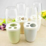 Toothbrush Holder with Cover - Beige - Image 2