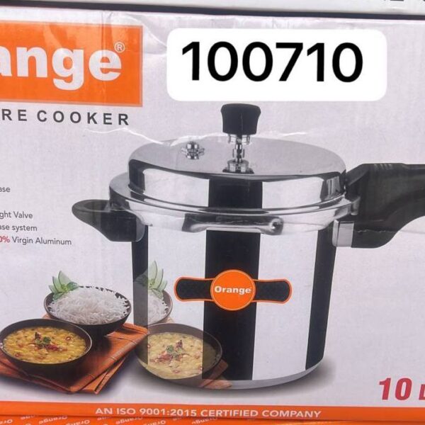 Orange 10lit Pressure Cooker/Pot.