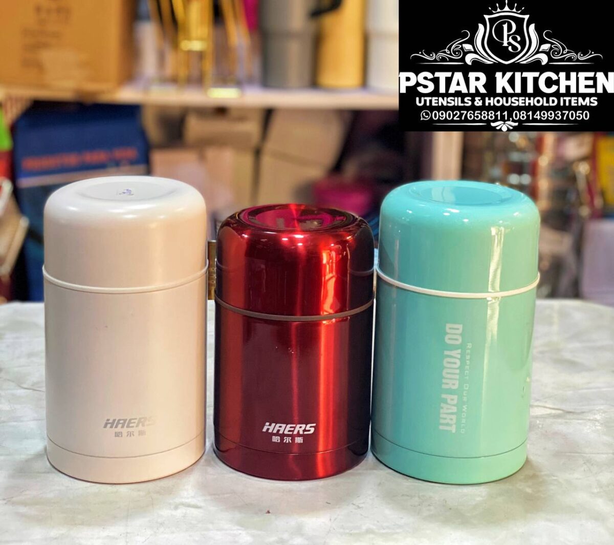 Haers Food Flask Stainless Steel - 750ml - Image 1