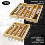 Expandable Bamboo Cutlery Drawer Tray - Image 2