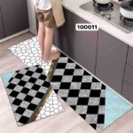 2 In 1 Non-slip Washable Bathroom Rug Kitchen Floor Mats