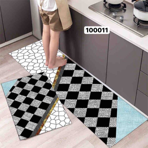 2 In 1 Non-slip Washable Bathroom Rug Kitchen Floor Mats