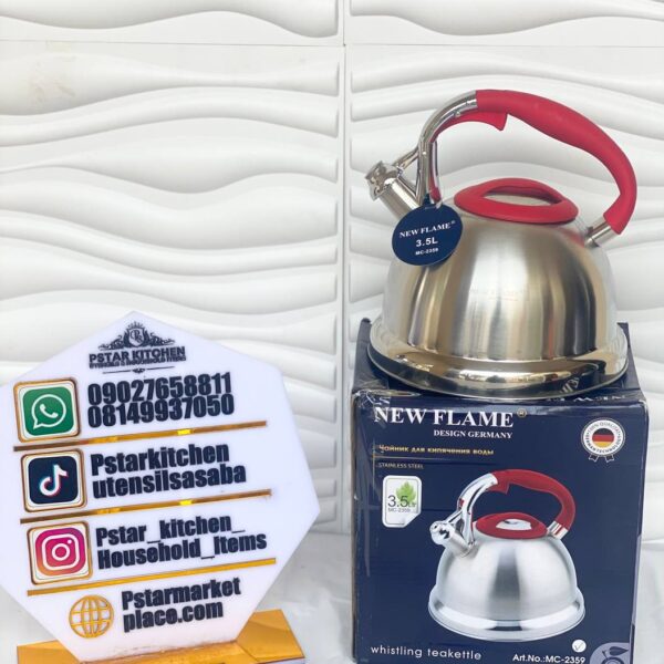 New Flame 3.5Ltr Stainless Stove Top Kettle