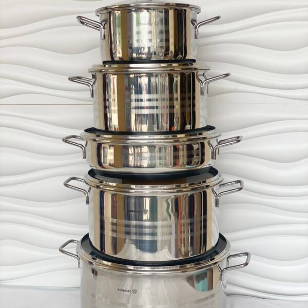 5piece KORKMAZ Stainless Cookware Set
